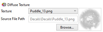 Image showing the Diffuse Texture user interface in a 3D Document