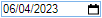 Image showing the Date Picker control on hover.