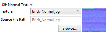 Image showing the Normal Texture user interface in a 3D Document