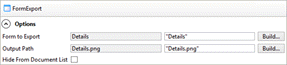 What the Export Form looks like