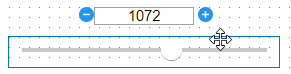 Image showing outline displayed when hovering over a control in the Form Designer.