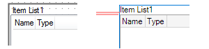 Image showing gap between caption and list on the Item List control.